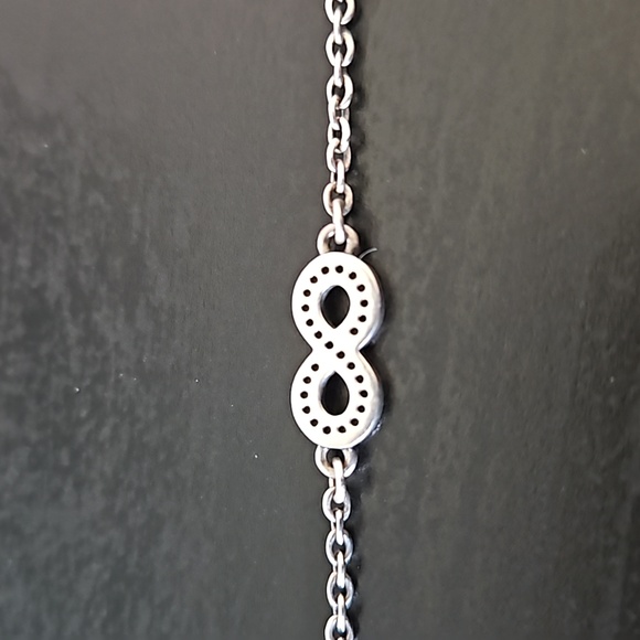 Pandora Sterling Silver Pave Infinity Chain Link Bracelet - Picture 8 of 16